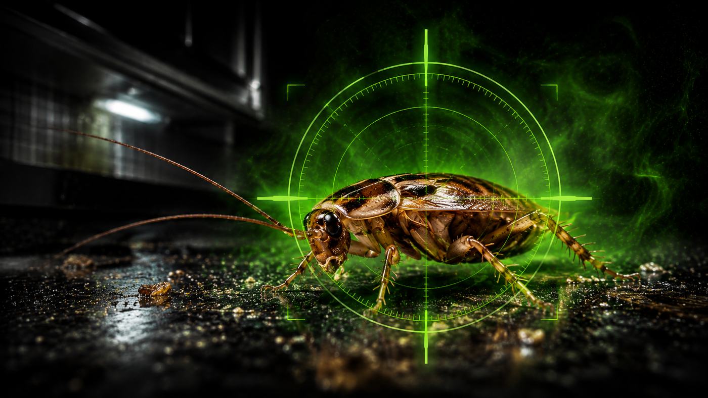 German Cockroach Control by a licensed PestGuard Sydney technician in Sydney